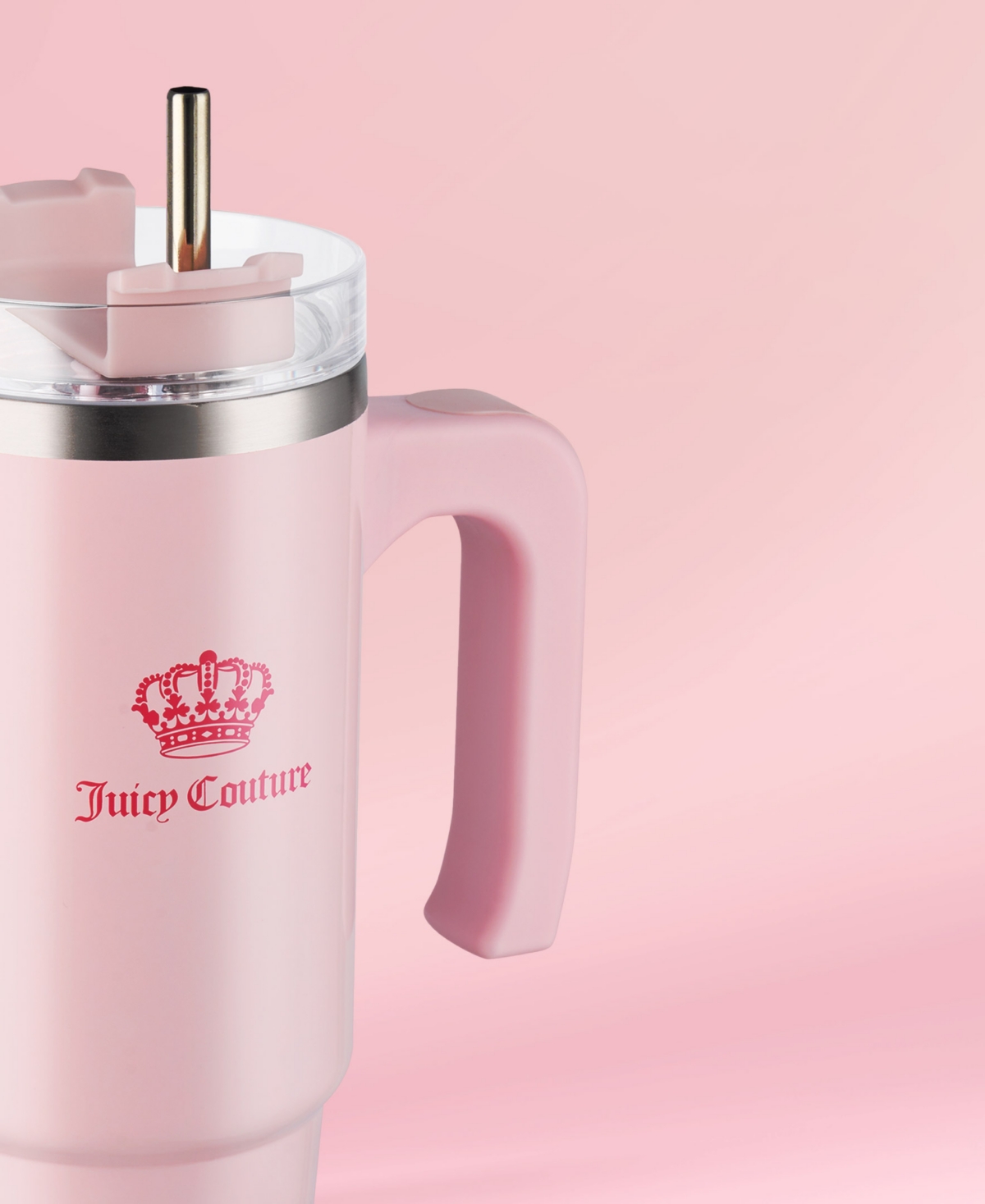 Shop Juicy Couture Travel Style Fashion Water Bottle In Pink Marshmallow