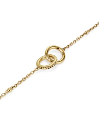 Women's Amity Interlock Gold Tone Stainless Steel Bracelet