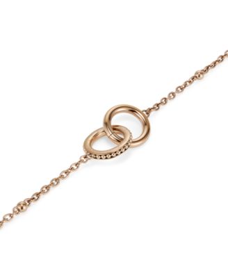 Women's Amity Interlock Rose Gold Tone Stainless Steel Bracelet