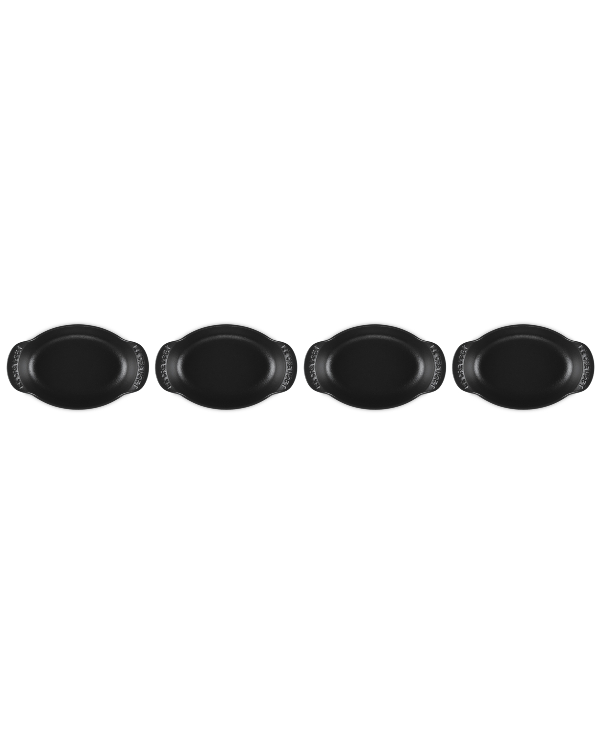 Le Creuset Gourmand Set Of 4 1/3-quart Enamel Cast Iron Braiser In Matte Black