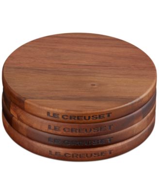 Set of 4 Magnetic Round Wooden Trivets