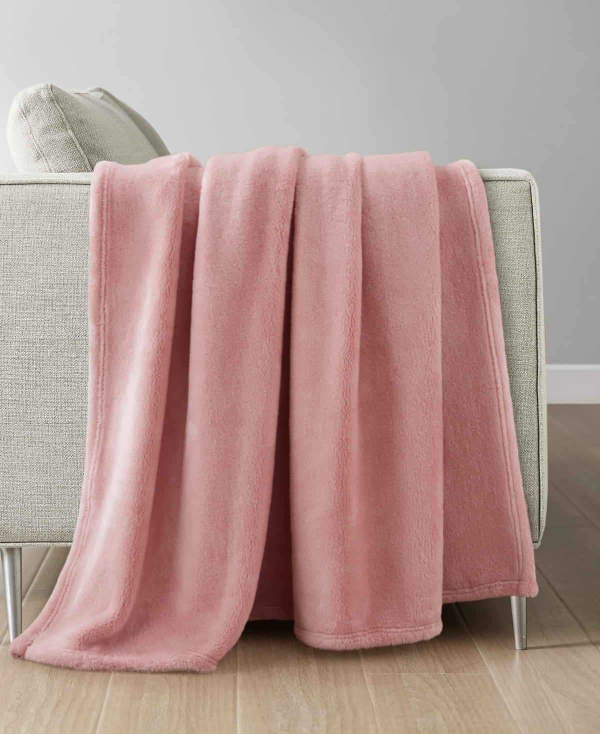 Premier Comfort Cozy Plush Printed Throw, 50" X 70", Exclusively At Macy's In Blush