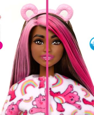 Cutie Reveal Care Bears Series Doll & Accessories in Cheer Bear Plush Costume, 10 Surprises