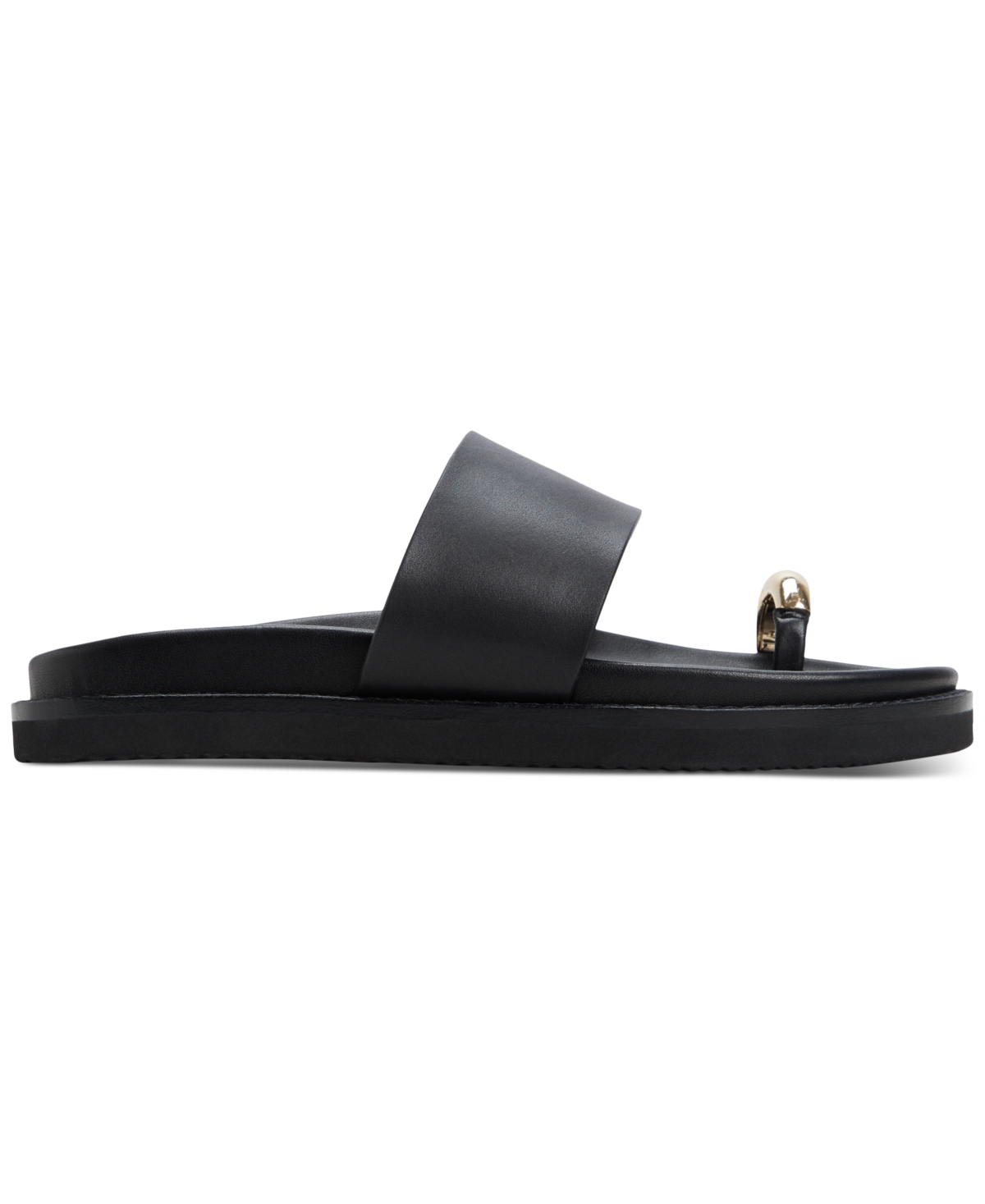 Shop Aldo Women's Beachstroll Toe-loop Footbed Slides In Black