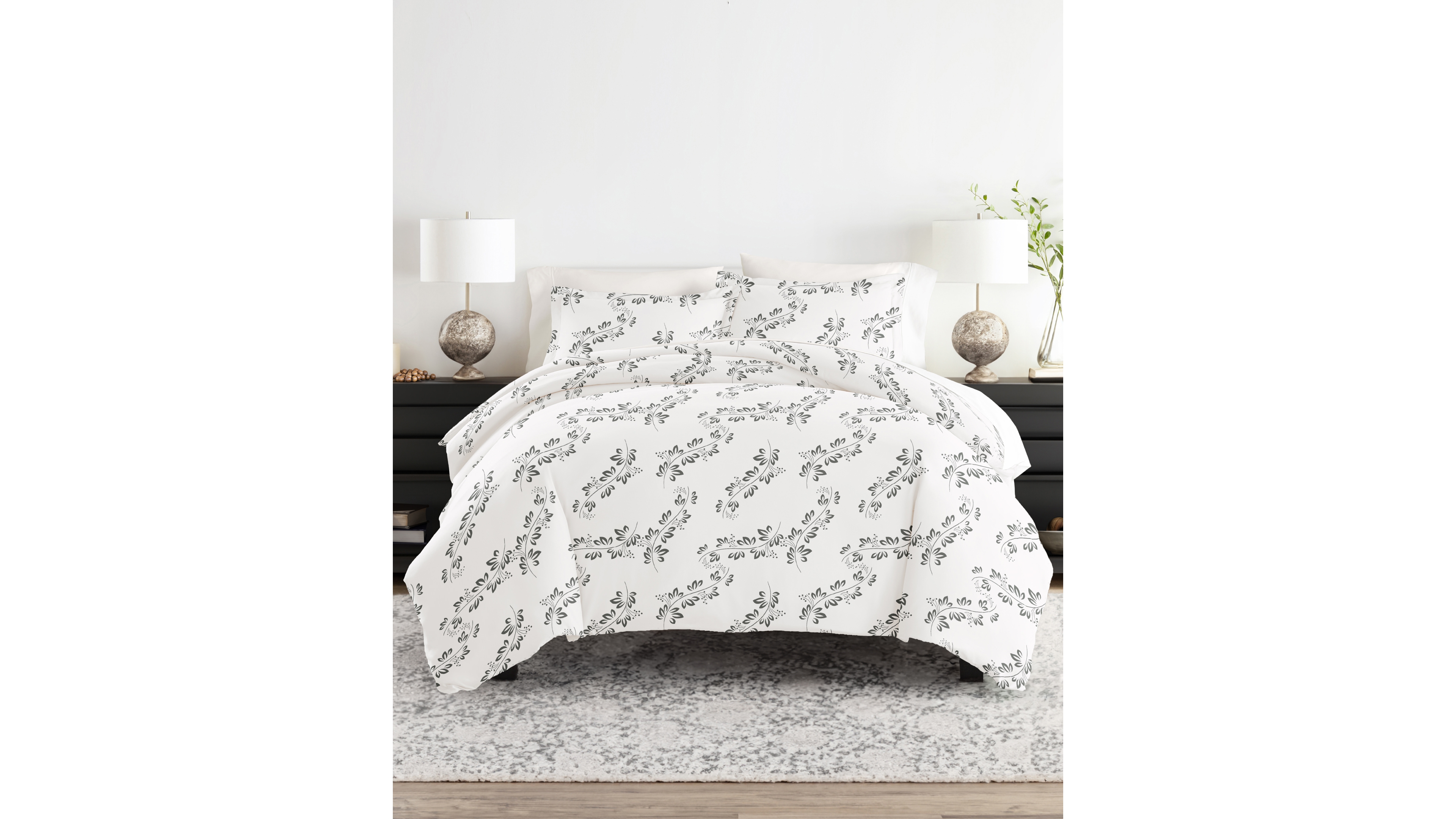 ienjoy Home Tranquil Sleep Patterned Duvet Cover Set, Full/Queen