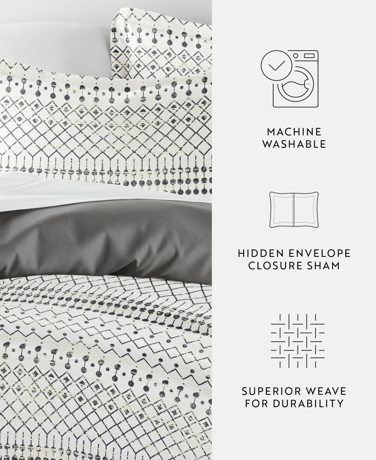 Ienjoy Home Utra Soft Reversible 3-pc. Duvet Cover Set, Full/queen In Multi