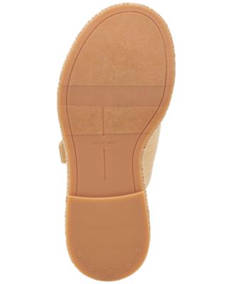 Women's Witny Double-Buckle Raffia Platform Footbed Sandals