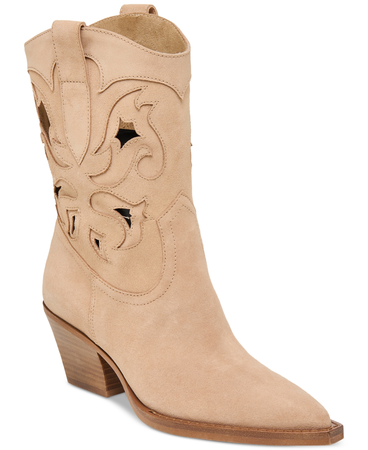 Dolce Vita Women's Ravena Cutout Western Bootie - Bamboo Suede