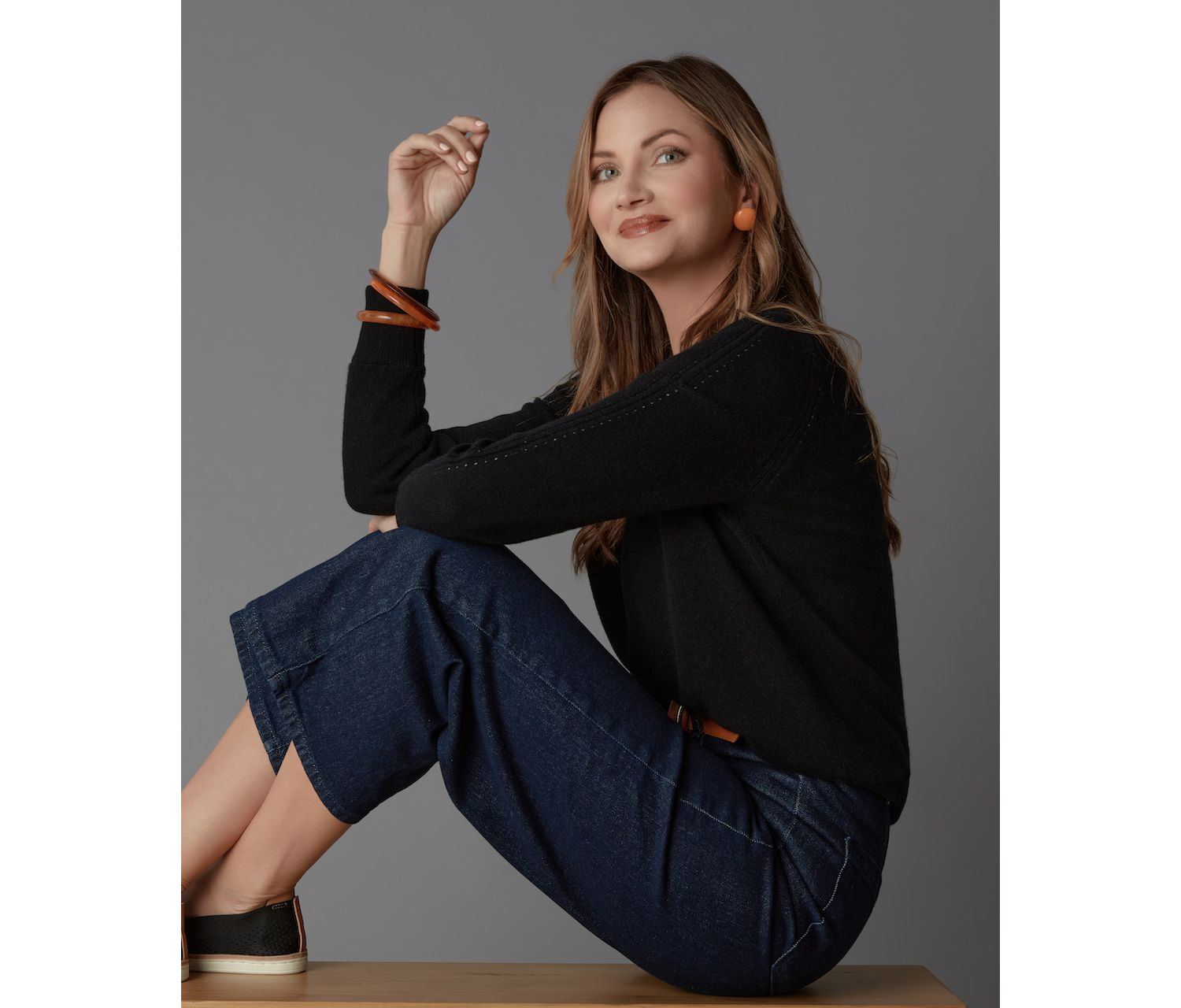Women's Itch-Free Cashmere Crewneck Sweater with Soft Liner