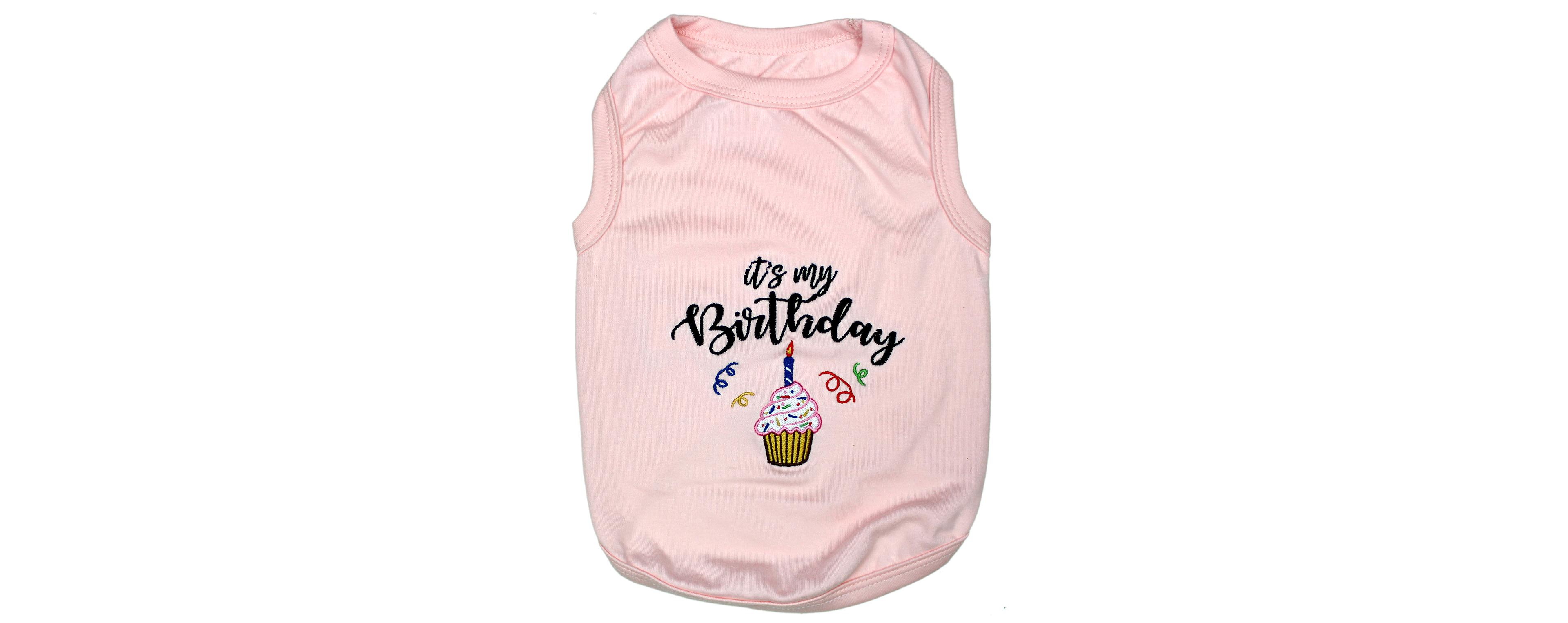 Parisian Pet It's My Birthday Pink Dog T-Shirt