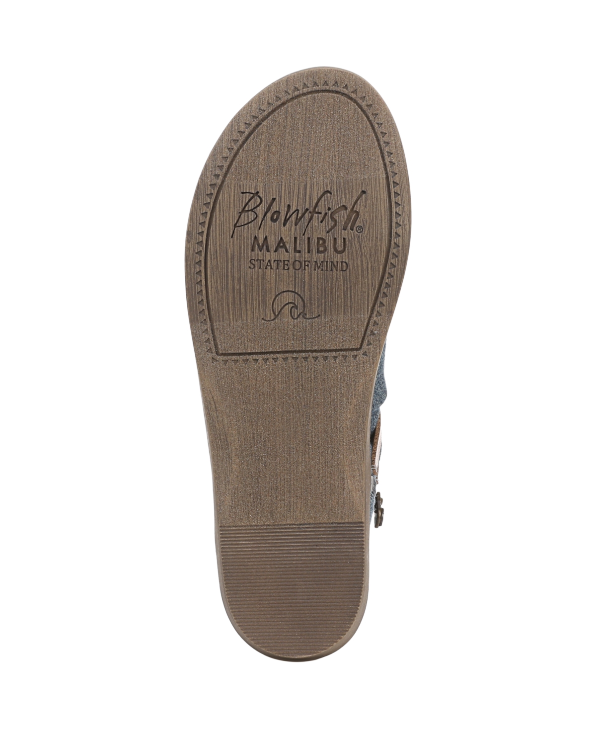 Blowfish Malibu Denver Sandal In Blue Denim Fabric