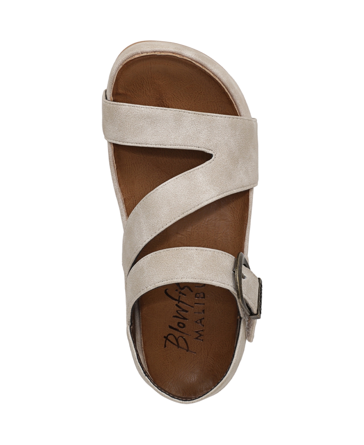 Shop Blowfish Malibu Women's Isabel Strappy Open Round Toe Platform Sandals In Cloud Faux Leather