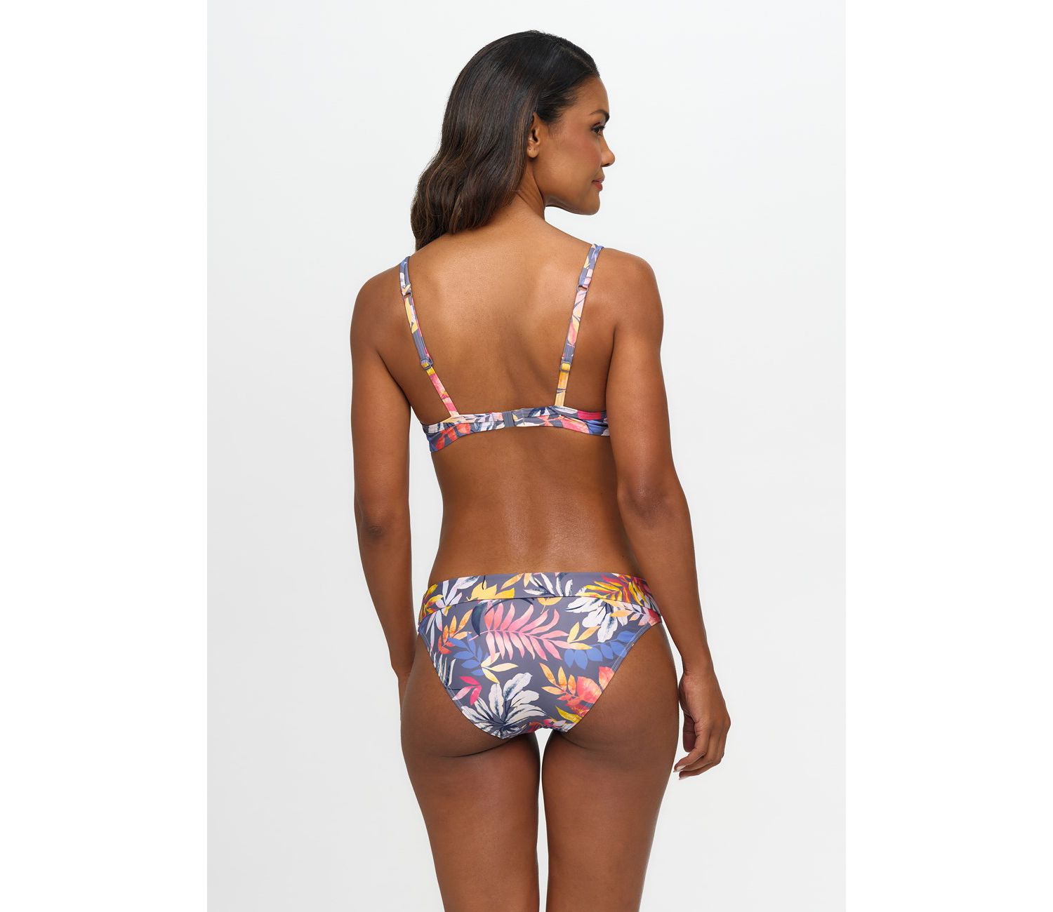 Women's Tropical Print Fold Over Classic Bikini - Swim Bottom