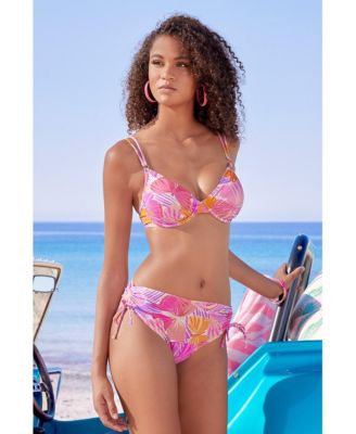 Women's Butterfly Print Underwire Bikini Swimsuit Top Bra Sizing
