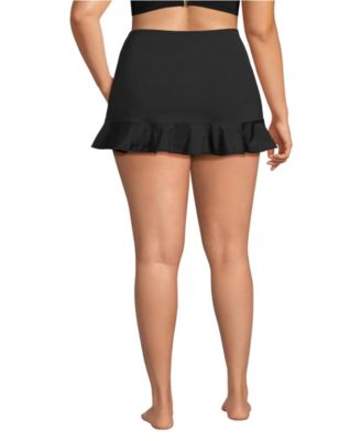 Plus Size Ruffle Hem Mini Swim Skirt