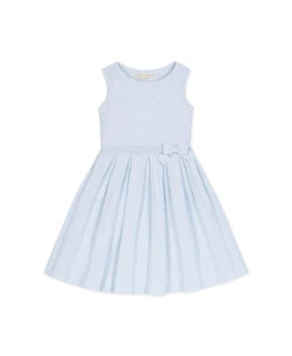 Big Girls Hope and Henry Heirloom Sleeveless Pleated Sweater Dress with Bow