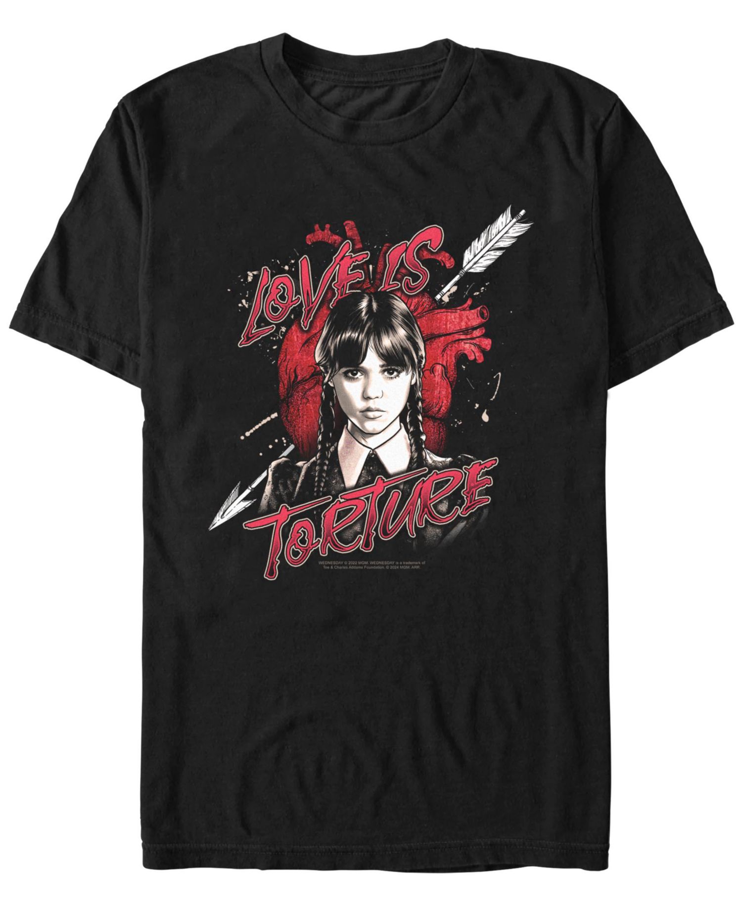 Men's Wednesday Addams Love is Torture Short Sleeve T-Shirt