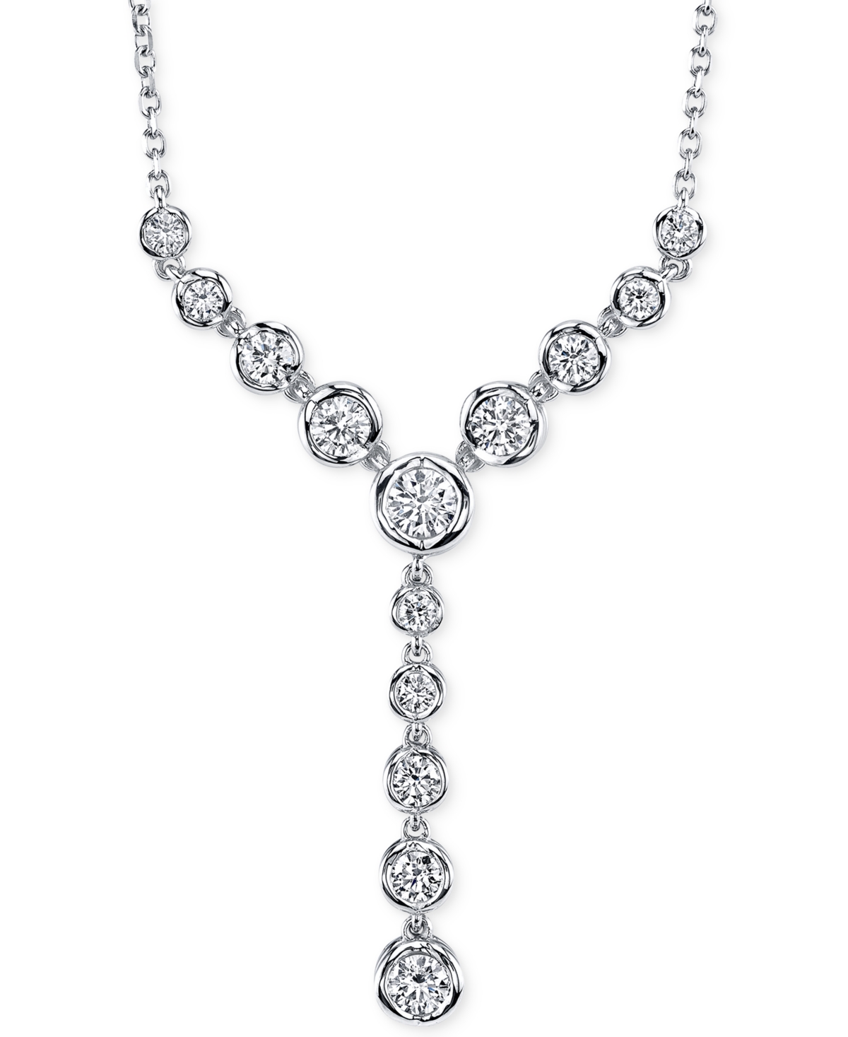 Diamond Lariat Necklace (1 ct. t.w) in 14k Gold or White Gold - Yellow Gold