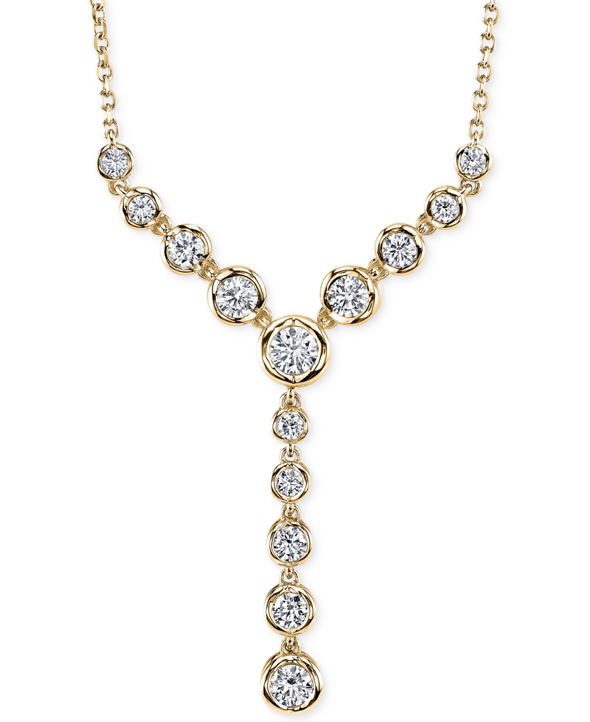 Diamond Lariat Necklace (1 ct. t.w) in 14k Gold or White Gold - Yellow Gold