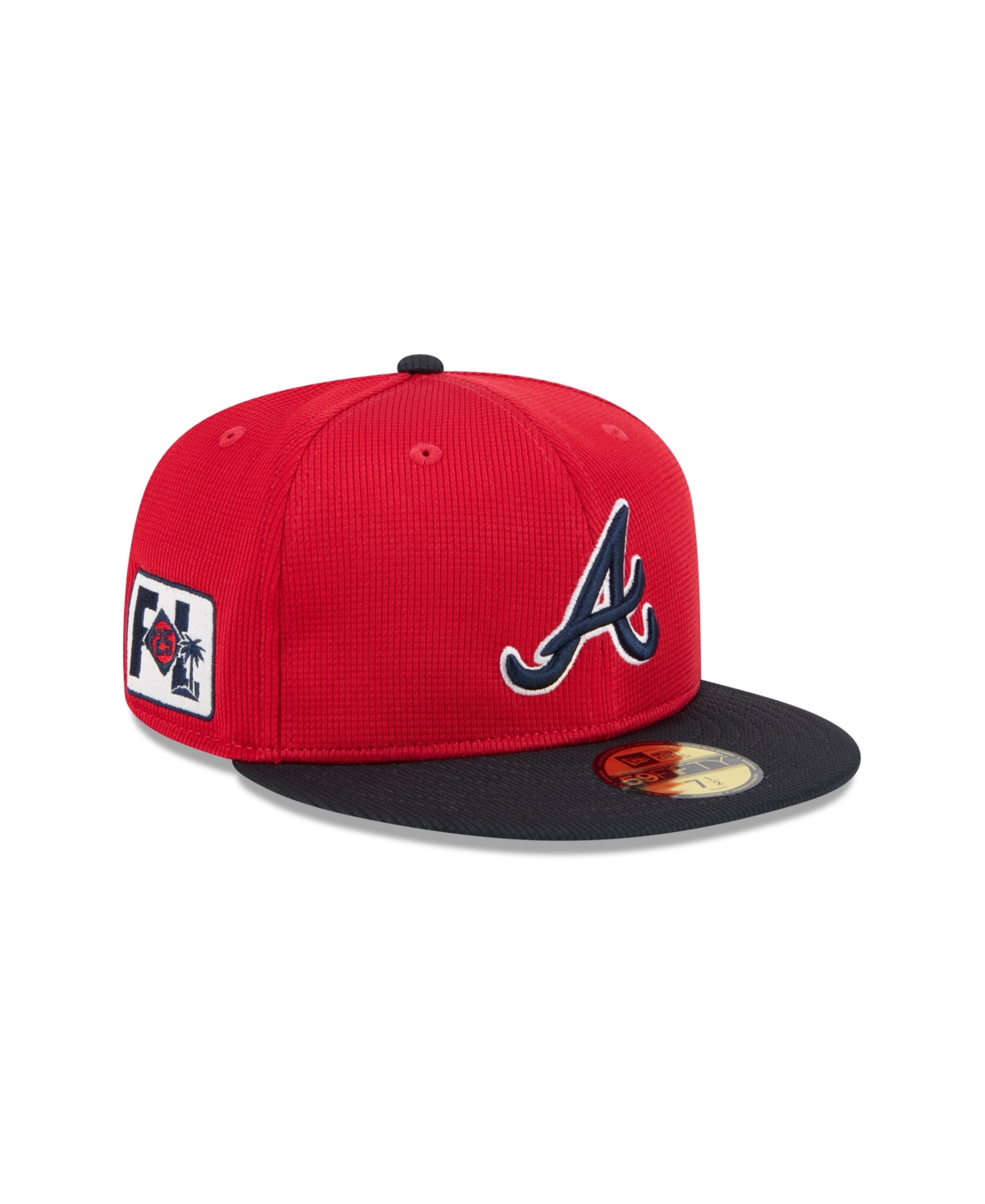 New Era Men's Navy/red Atlanta Braves National Baseball Hall Of Fame 59fifty Fitted Hat In Red