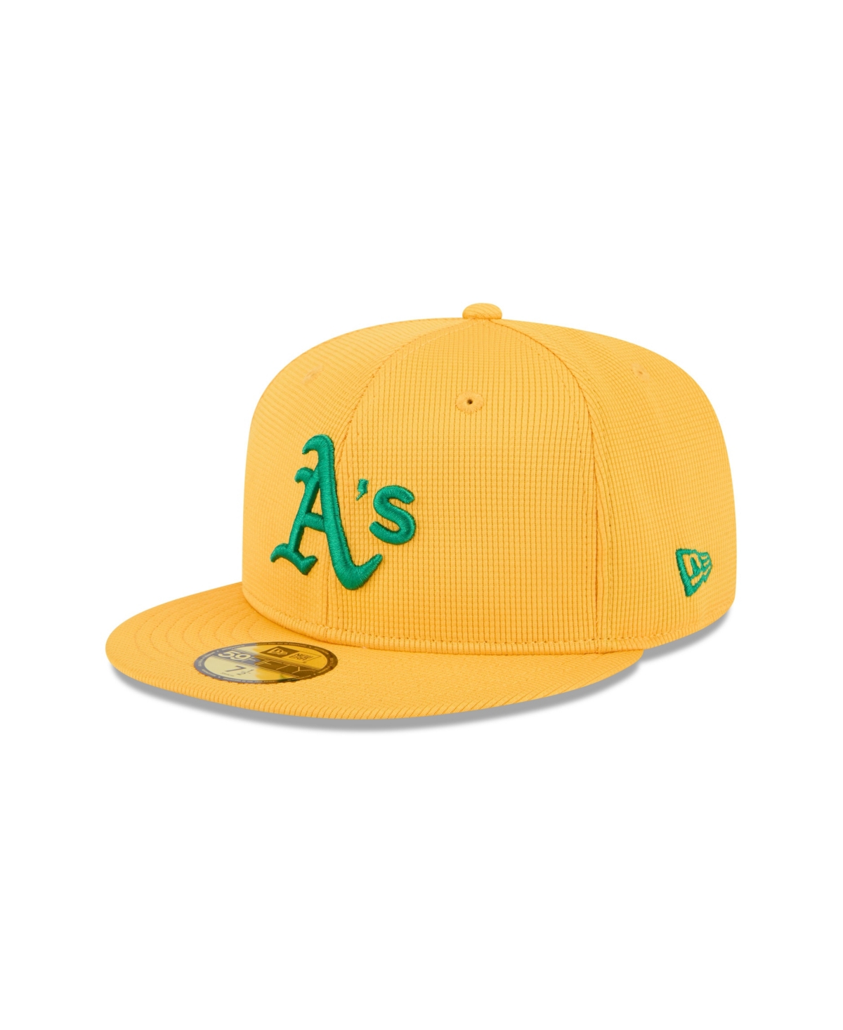 Shop New Era Men's Yellow Athletics 2025 Spring Training 59fifty Fitted Hat