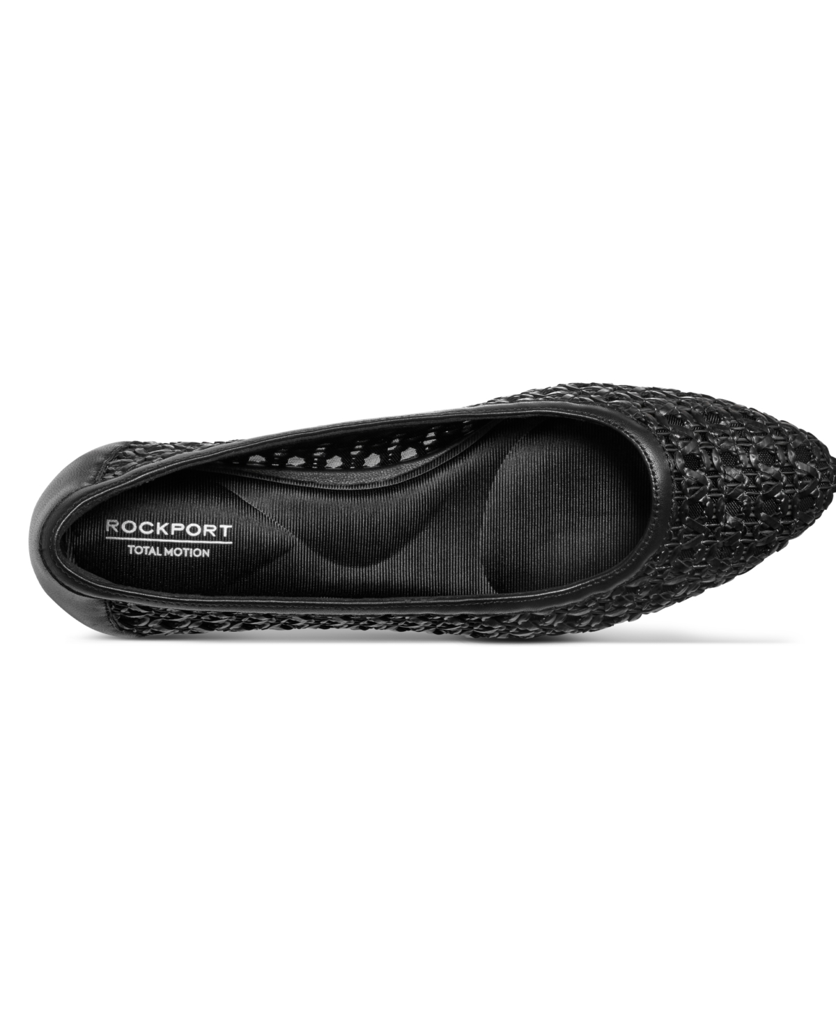 Shop Rockport Women's Tessia Total Motion Slip-on Ballet Dress Flats In Black