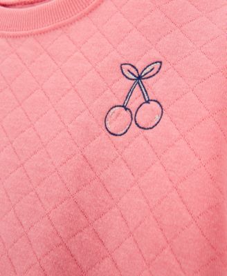 Toddler Girls Cherry Doubleknit Pullover & Flare Leggings, 2 Piece Set