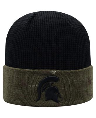 Top of the World - Men's Olive/Black Michigan State Spartans OHT Military Appreciation Skully Cuffed Knit Hat