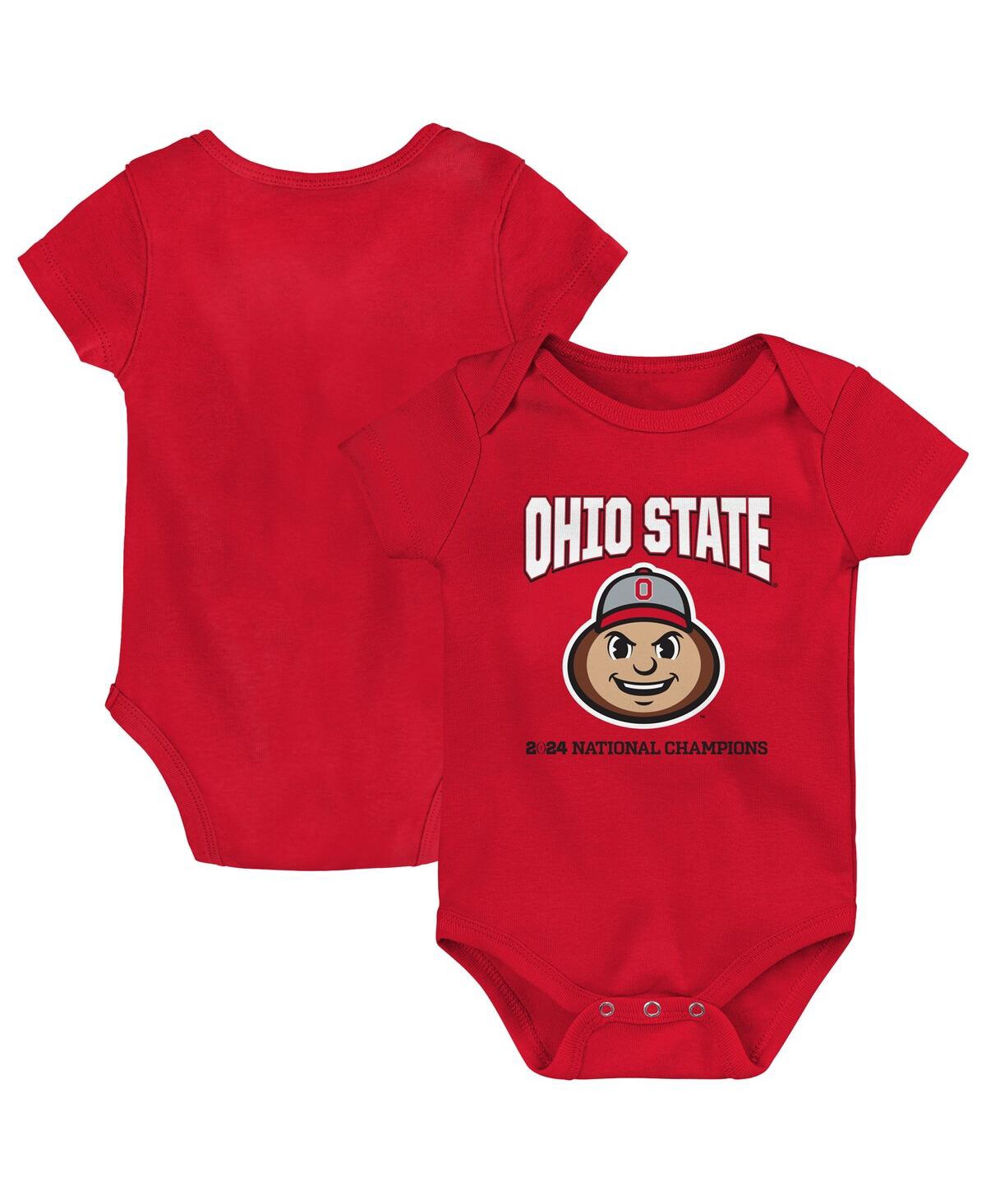 Outerstuff Baby Boys And Girls Red Ohio State Buckeyes College Football Playoff 2024 National Champions Bodysui In Scarlet