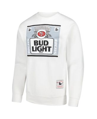 Men's x Bud Light White San Francisco 49ers The Crest Pullover Sweatshirt