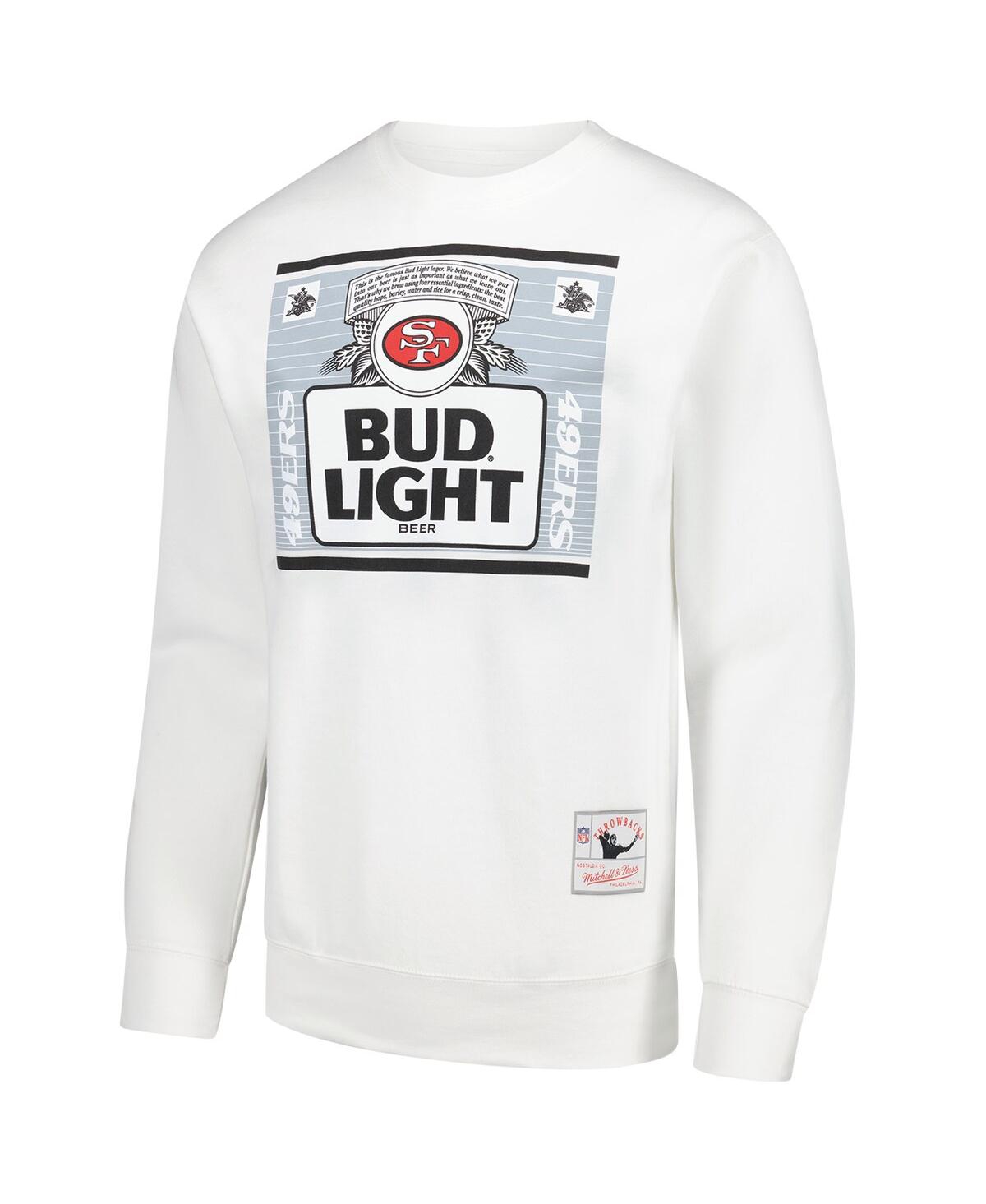 Mitchell & Ness Men's X Bud Light White San Francisco 49ers The Crest Pullover Sweatshirt In White