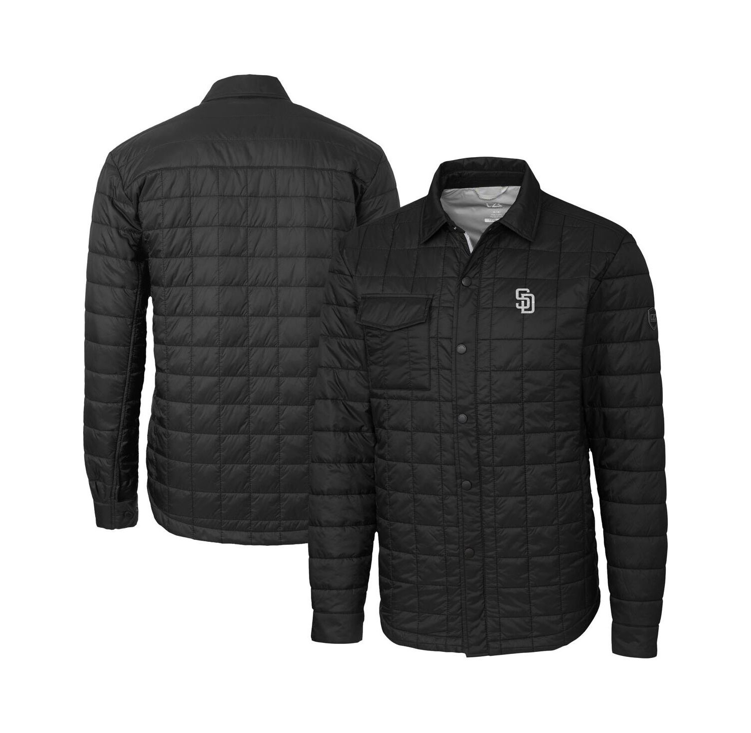 Men's Black San Diego Padres Rainier PrimaLoft Eco Insulated Quilted Full-Zip Shirt Jacket