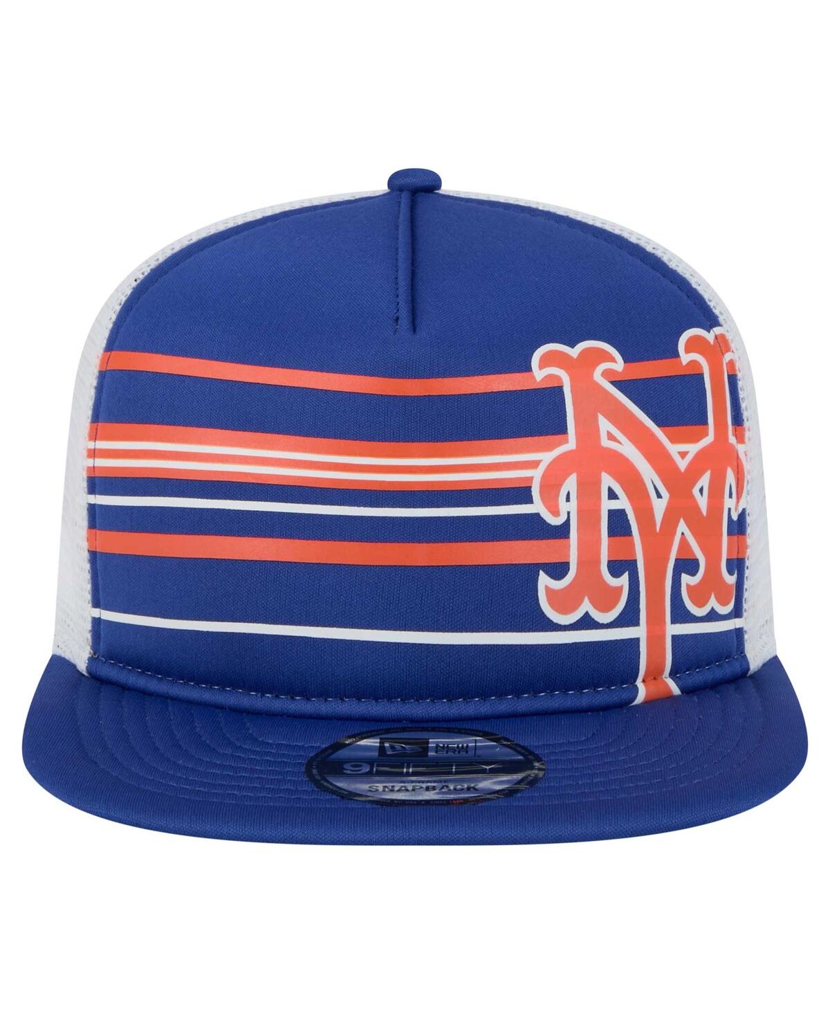 New Era Men's Royal New York Mets 9fifty A-frame Trucker Snapback Hat In Royal