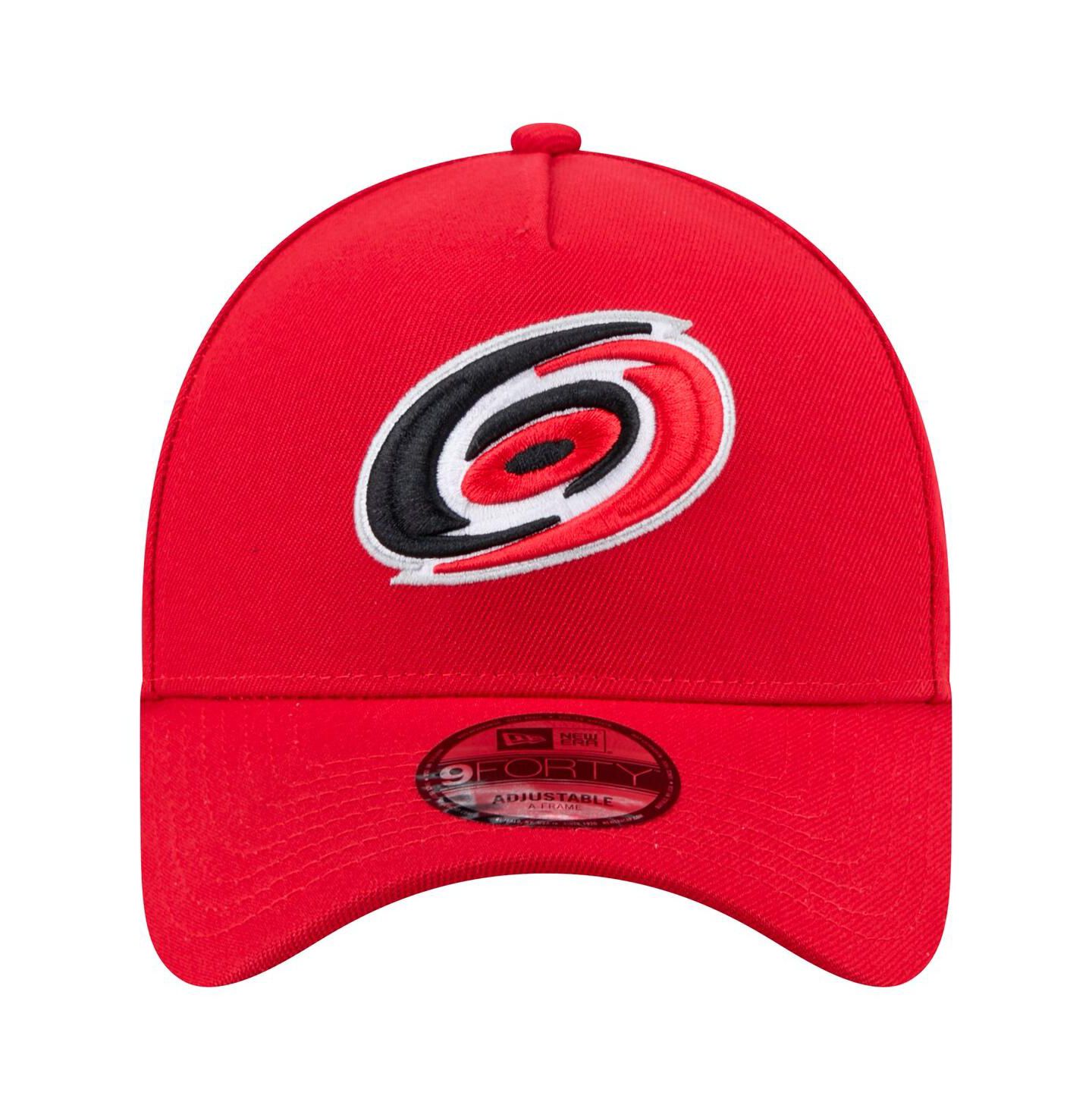 Мужская кепка New Era Red Carolina Hurricanes Core A-Frame 9FORTY Adjustable Hat — фото 4