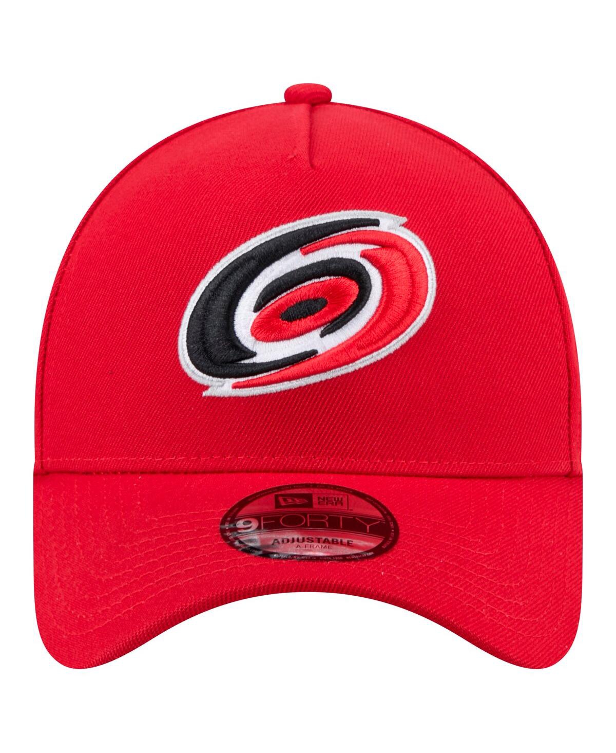 New Era Men's Red Carolina Hurricanes Core A-frame 9forty Adjustable Hat In Red