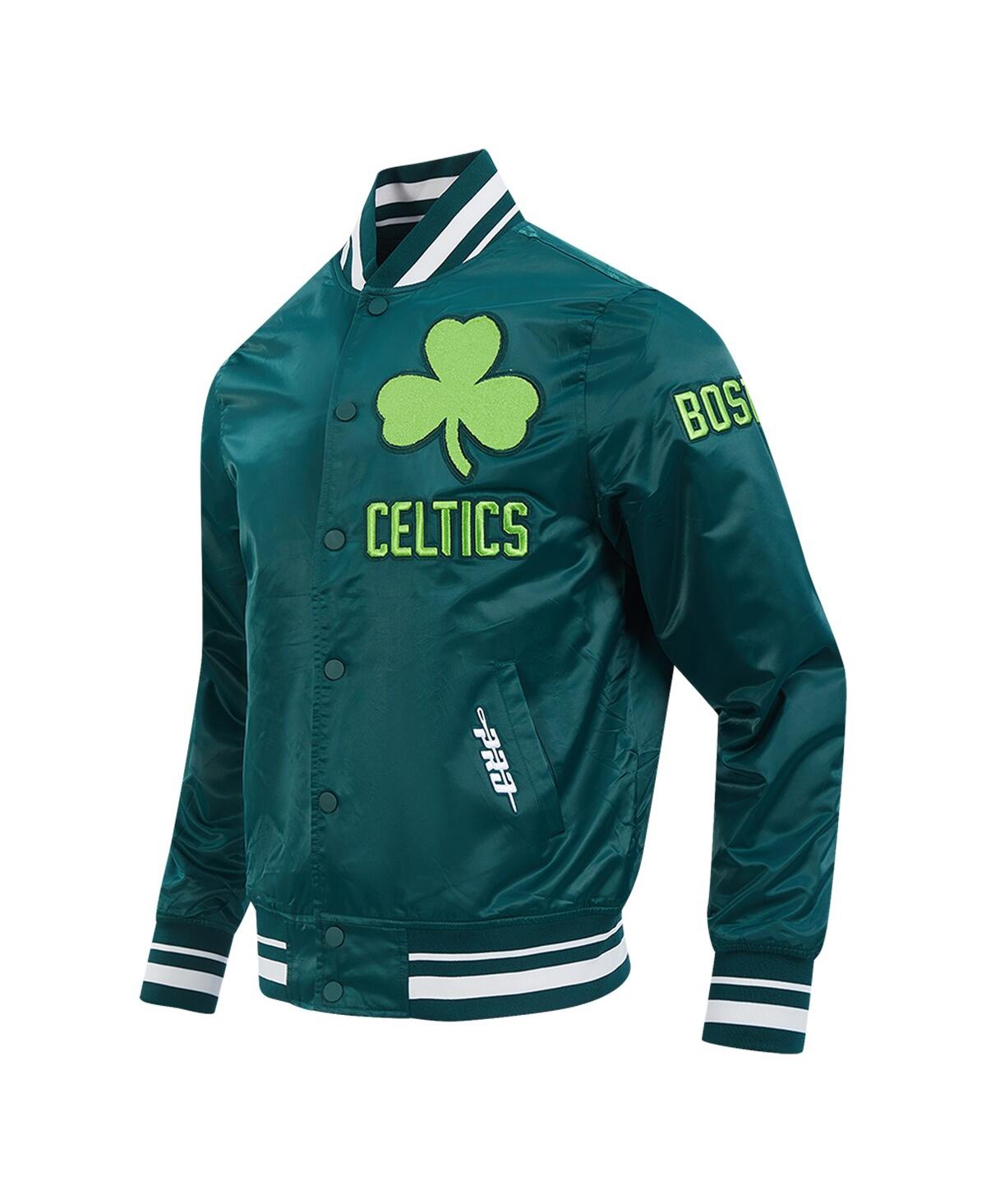 Pro Standard Men's Kelly Green Boston Celtics 2024/25 City Edition Chenille Satin Full-snap Jacket In Kelly Green