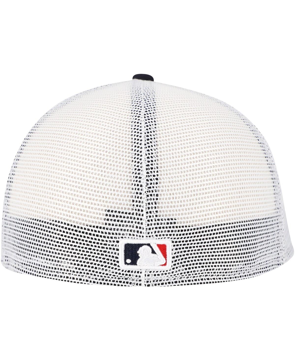 NEW ERA MEN'S NAVY MINNESOTA TWINS TEAM COLOR 59FIFTY TRUCKER FITTED HAT