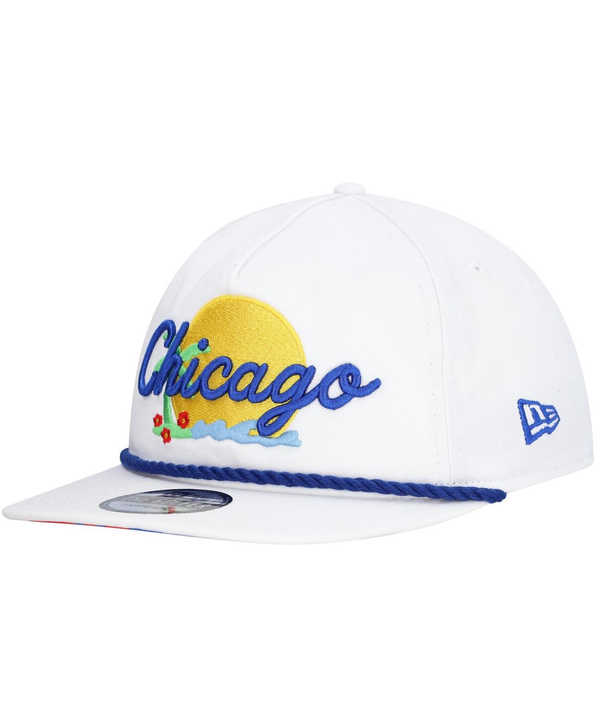 NEW ERA MEN'S WHITE CHICAGO CUBS PARADISE GOLFER ADJUSTABLE HAT 