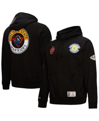 Mitchell & Ness - Men's Black Golden State Warriors Hardwood Classics Blackout Collection Pullover Hoodie