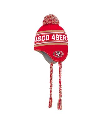 Preschool Scarlet San Francisco 49ers Jacquard Tassel Knit Hat with Pom