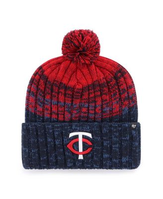 '47 Brand - Men's Navy Minnesota Twins Cascade Cuffed Knit Hat with Pom
