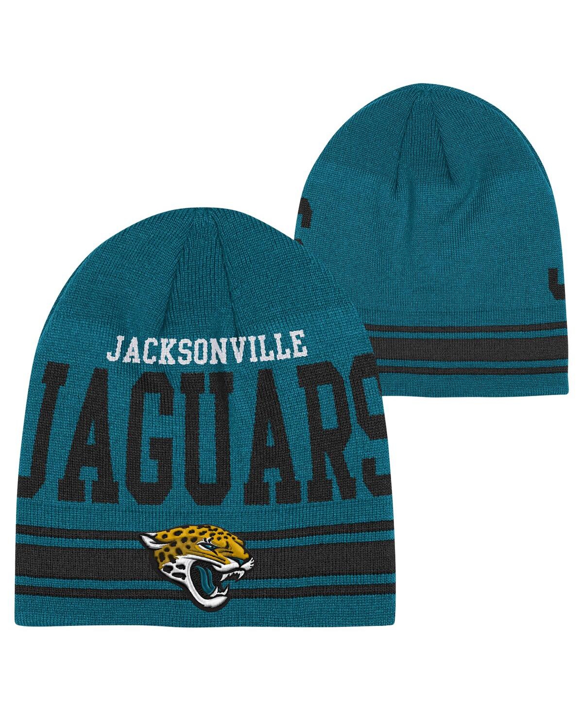 Outerstuff Big Boys And Girls Teal Jacksonville Jaguars Retro Knit Beanie In Teal