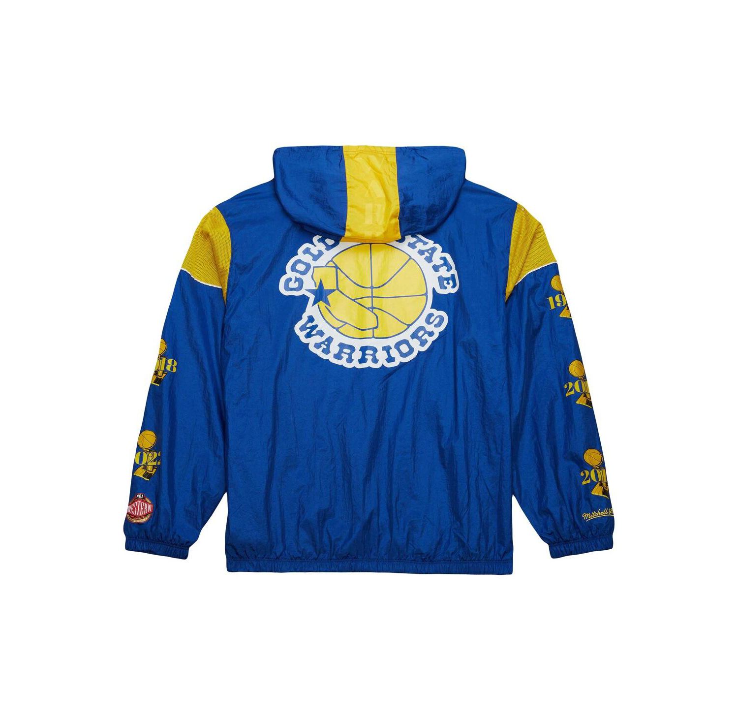 Men's and Women's Royal Golden State Warriors Hardwood Classics Team OG 3.0 Anorak Half-Zip Windbreaker Jacket