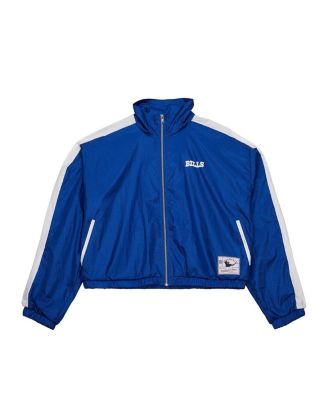 Women's Royal Buffalo Bills Nylon Cropped Full-Zip Jacket