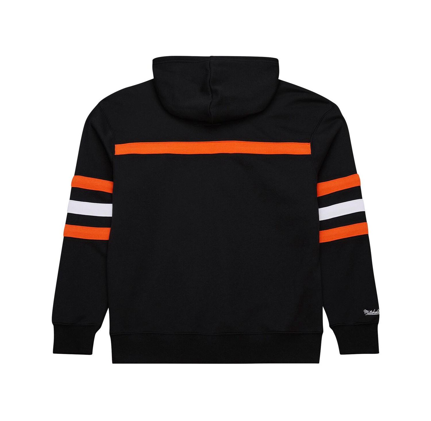 Men's Black Cincinnati Bengals Vintage Logo Head Coach Fleece Pullover Hoodie