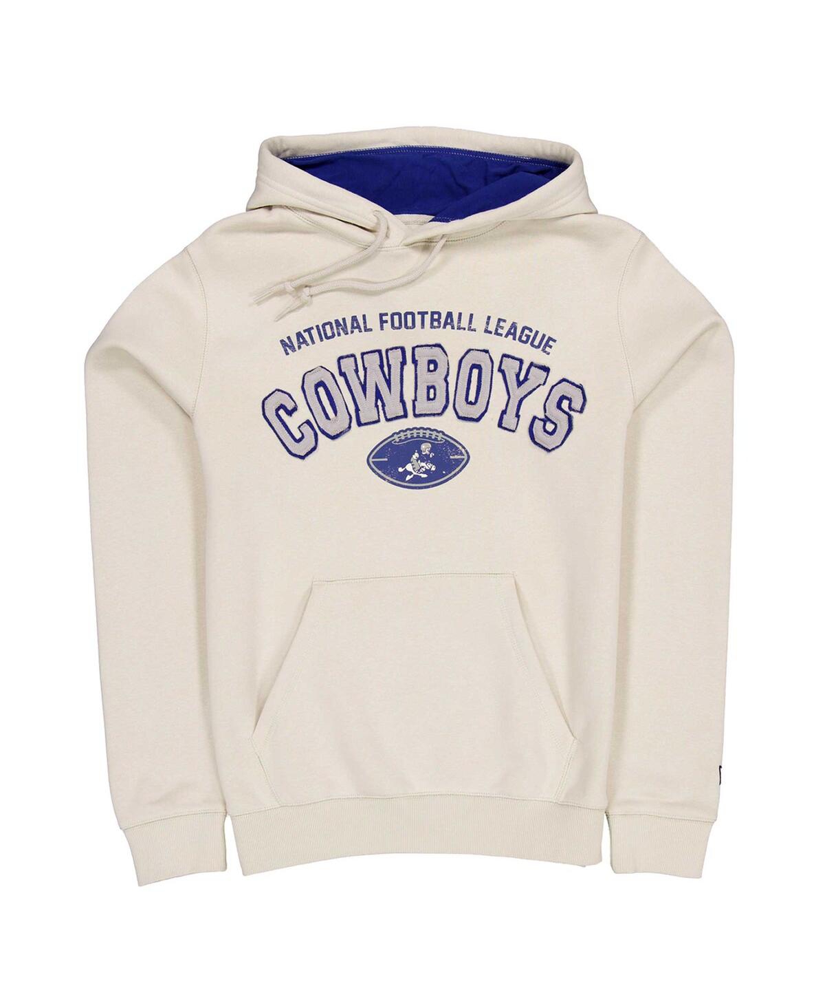 NEW ERA MEN'S CREAM DALLAS COWBOYS HISTORIC PULLOVER HOODIE 