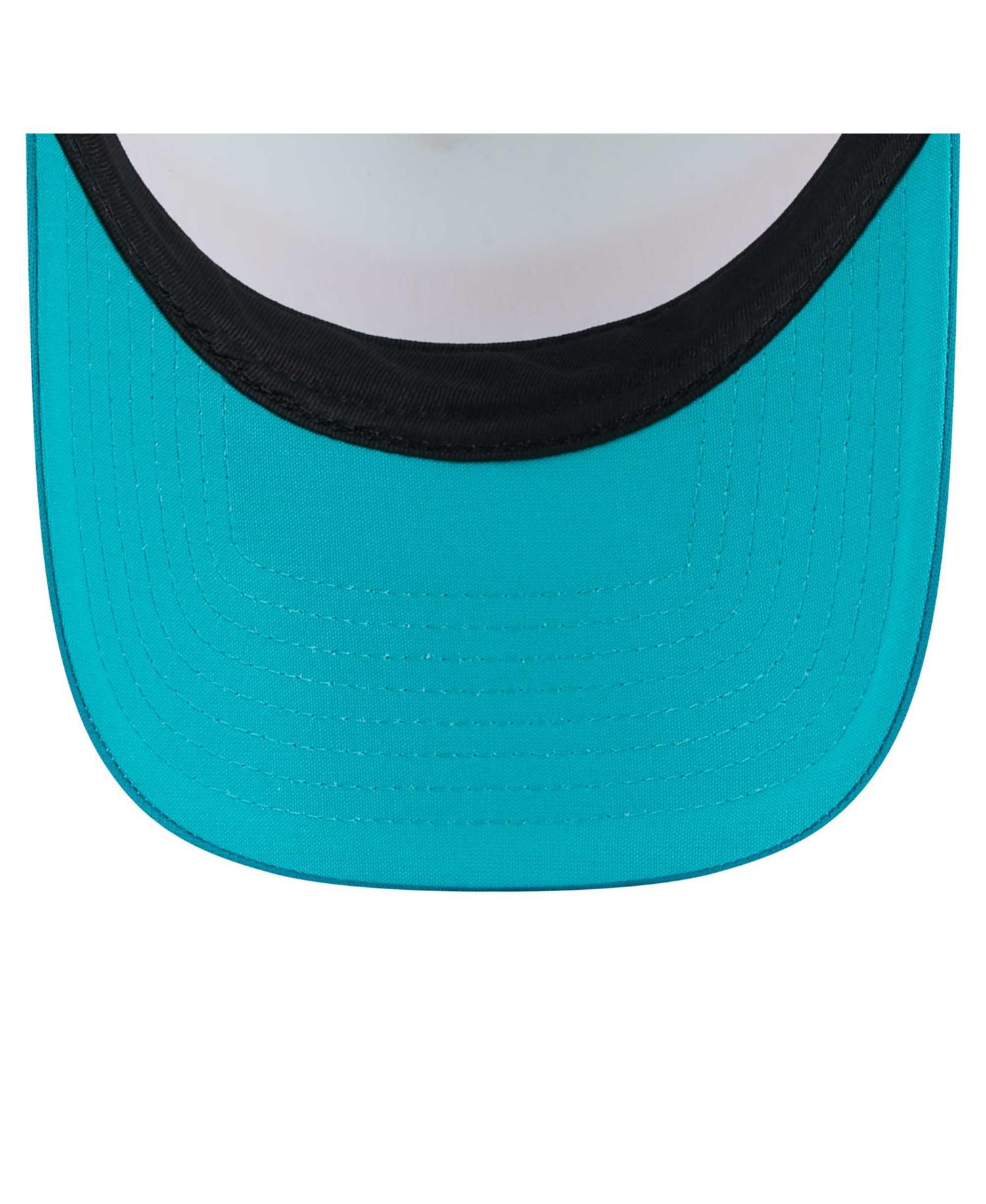 Men's White/Aqua Miami Dolphins Color-Block 9FORTY A-Frame Trucker Adjustable Hat