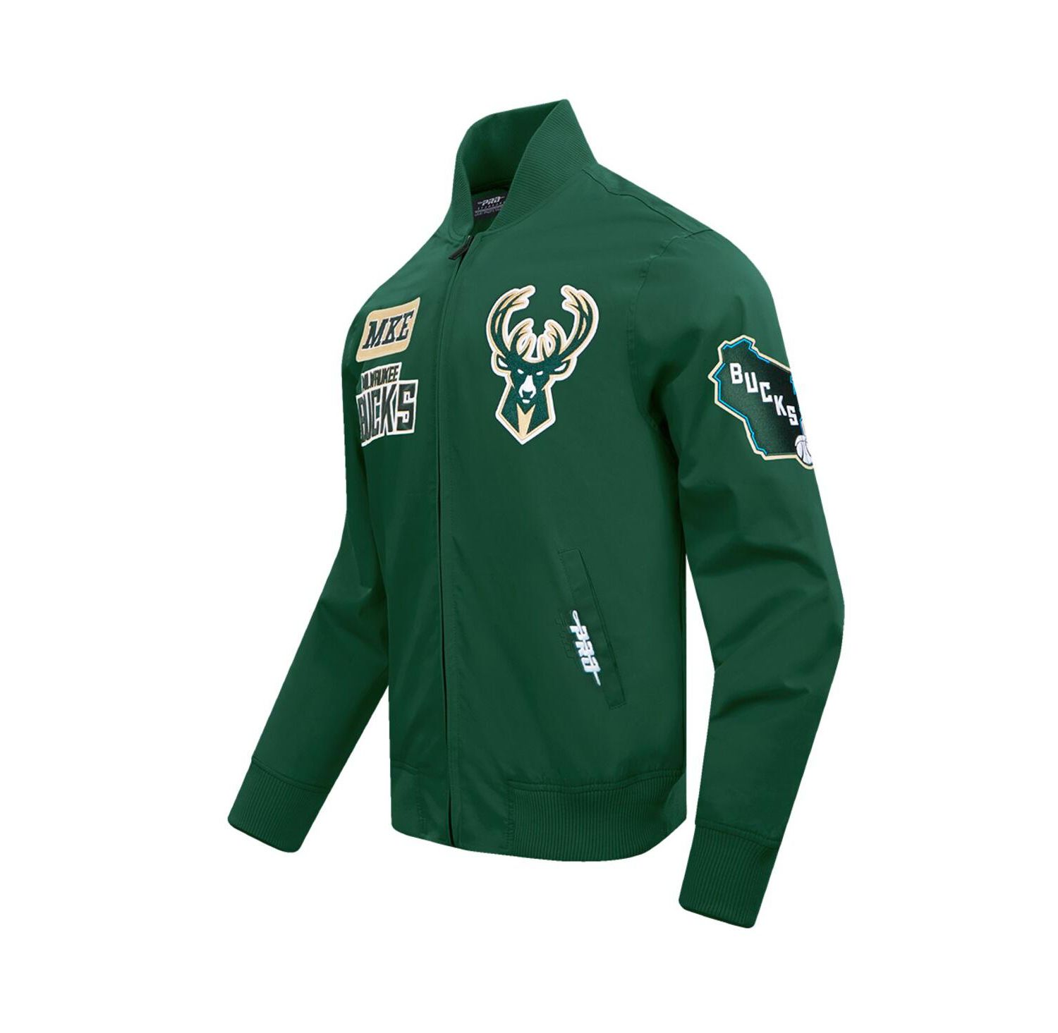 Men's Hunter Green Milwaukee Bucks Area Code Twill Full-Zip Jacket