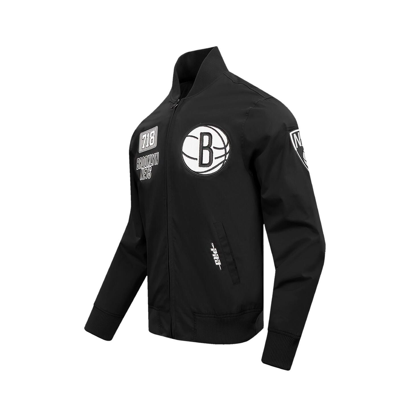 Мужская куртка Pro Standard Black Brooklyn Nets Area Code Twill Full-Zip — фото 1