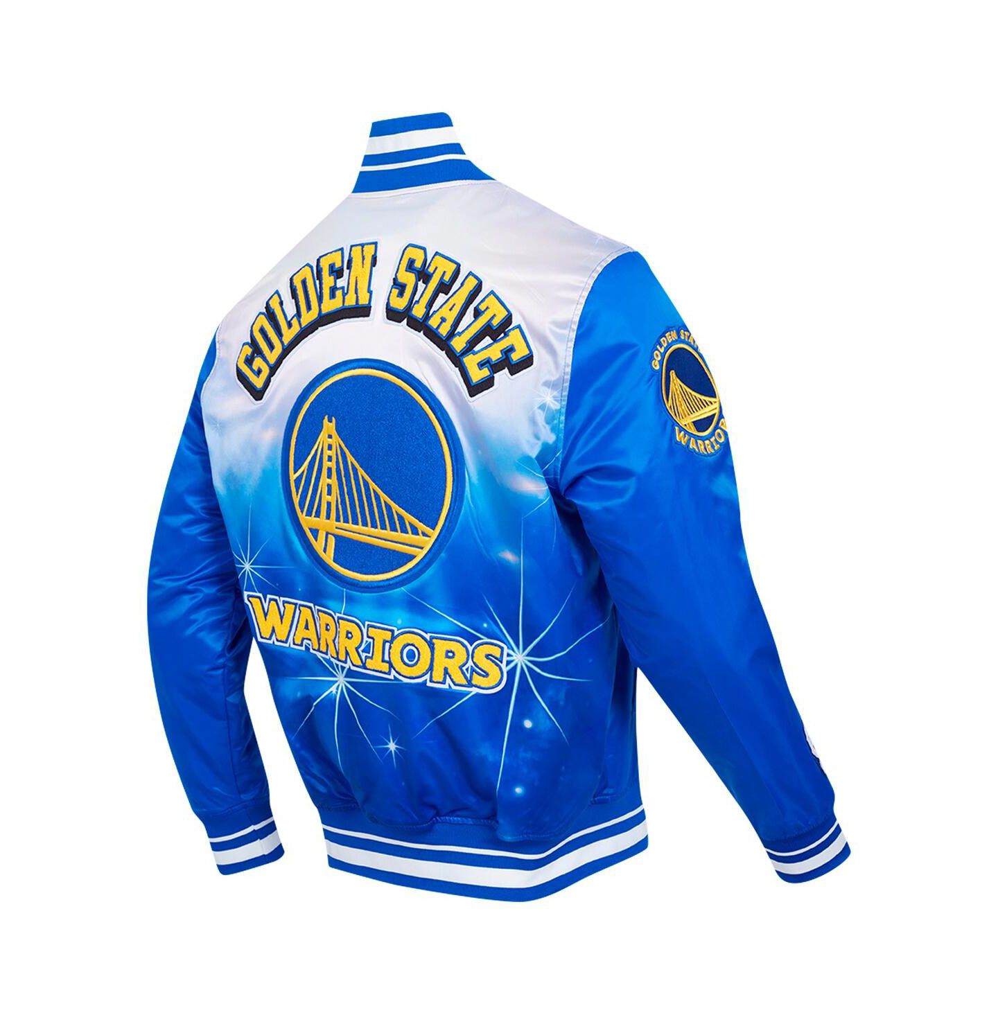 Мужская куртка Pro Standard Royal Golden State Warriors Sublimated Satin Full-Snap — фото 2